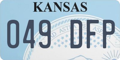 KS license plate 049DFP