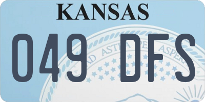 KS license plate 049DFS