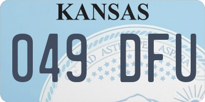 KS license plate 049DFU