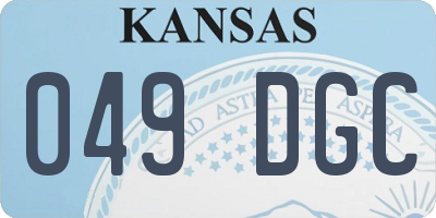 KS license plate 049DGC