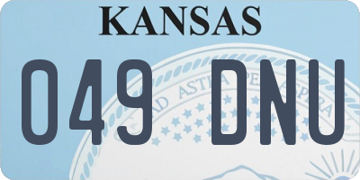 KS license plate 049DNU