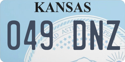 KS license plate 049DNZ