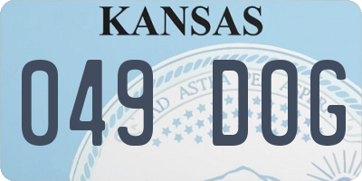 KS license plate 049DOG