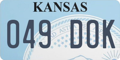 KS license plate 049DOK