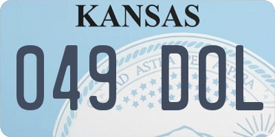KS license plate 049DOL