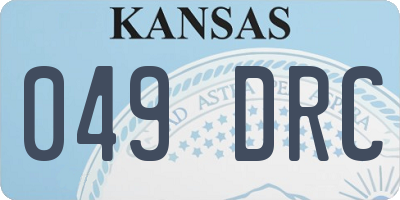 KS license plate 049DRC