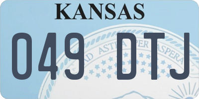 KS license plate 049DTJ