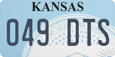 KS license plate 049DTS