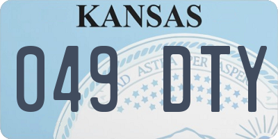 KS license plate 049DTY