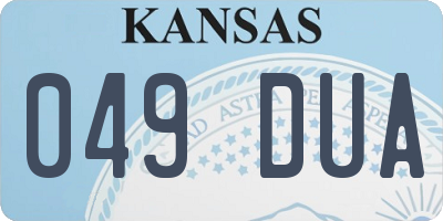 KS license plate 049DUA