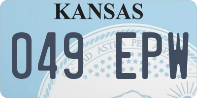 KS license plate 049EPW