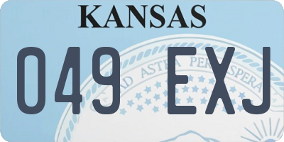 KS license plate 049EXJ
