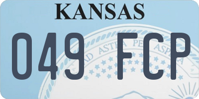 KS license plate 049FCP