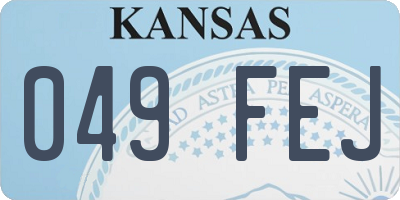 KS license plate 049FEJ