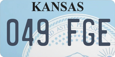 KS license plate 049FGE