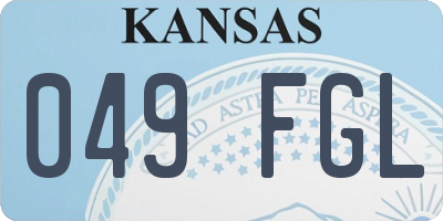 KS license plate 049FGL