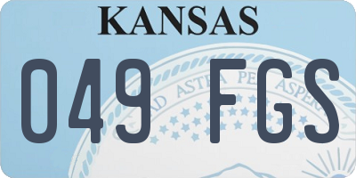 KS license plate 049FGS
