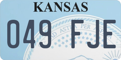 KS license plate 049FJE