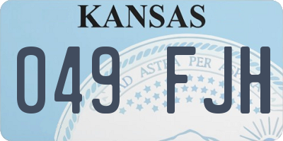 KS license plate 049FJH