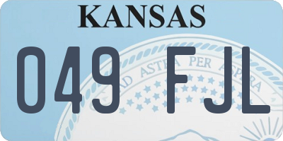 KS license plate 049FJL