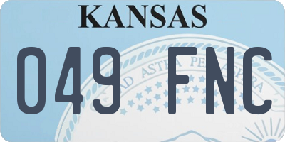 KS license plate 049FNC