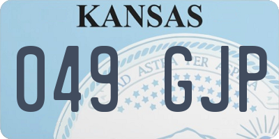 KS license plate 049GJP
