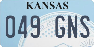 KS license plate 049GNS