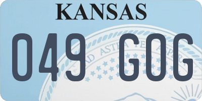 KS license plate 049GOG