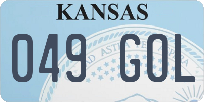 KS license plate 049GOL