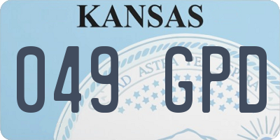 KS license plate 049GPD