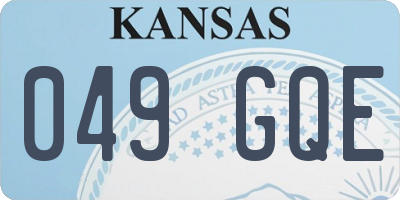 KS license plate 049GQE