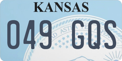 KS license plate 049GQS