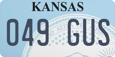 KS license plate 049GUS