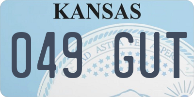 KS license plate 049GUT