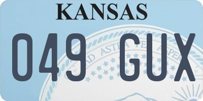 KS license plate 049GUX
