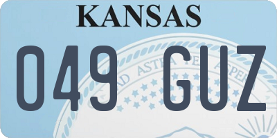 KS license plate 049GUZ
