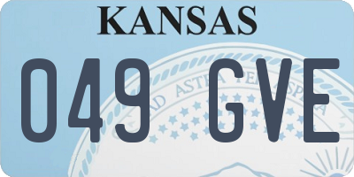 KS license plate 049GVE