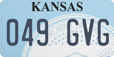 KS license plate 049GVG