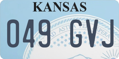 KS license plate 049GVJ