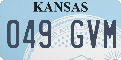 KS license plate 049GVM