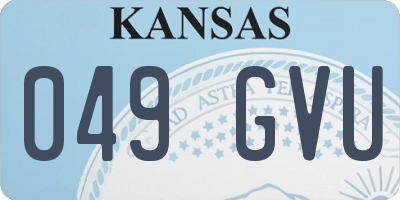 KS license plate 049GVU