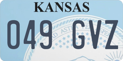 KS license plate 049GVZ