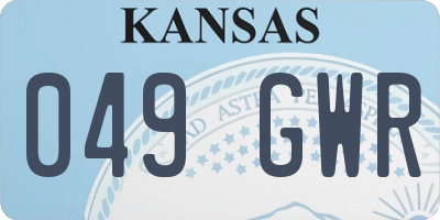 KS license plate 049GWR