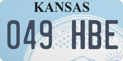 KS license plate 049HBE