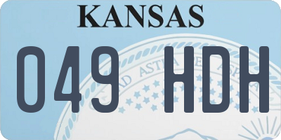 KS license plate 049HDH