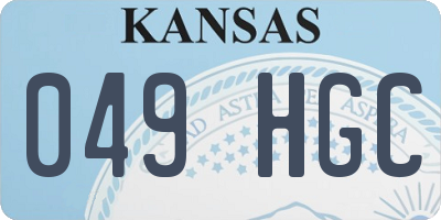 KS license plate 049HGC