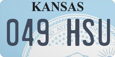 KS license plate 049HSU