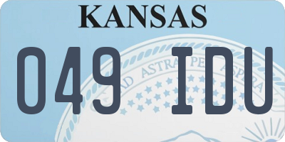 KS license plate 049IDU