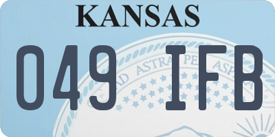 KS license plate 049IFB