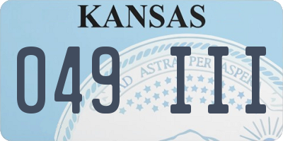 KS license plate 049III